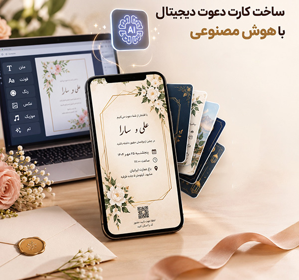 ساخت کارت دعوت دیجیتال با هوش مصنوعی
