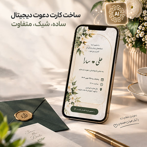 ساخت کارت دعوت دیجیتال با هوش مصنوعی